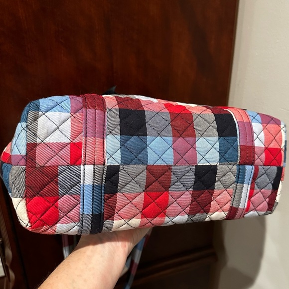 Vera Bradley Patriotic Plaid Small Vera Tote - Picture 3 of 6